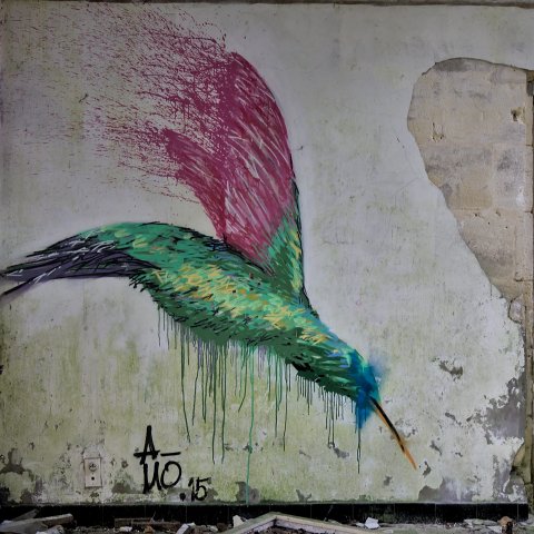 Graf : "Oiseau" réalisé par A-MO en décembre 2015Photo : Stéphane - 10/2020