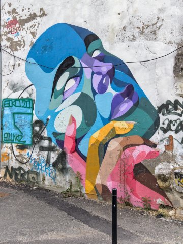 Graff : ALBER- Bordeaux, rue Bourbon - 12/2018Photo : Stéphane - 06/2020