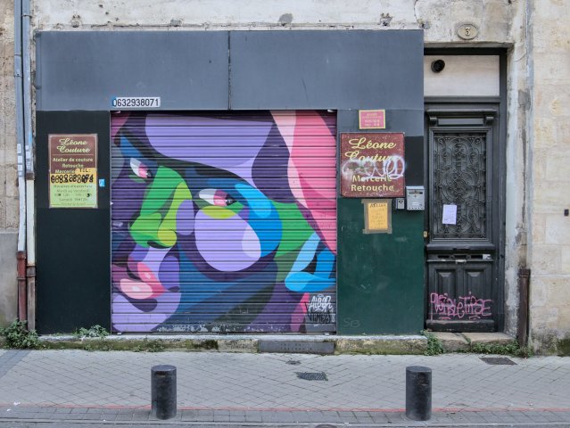 Graff : ALBER - Bordeaux, cours Rue des Augustins - 07/2028Photo : Stéphane- 11/2020


