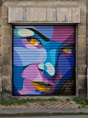 Graf : réalisé par Alber rue Lajarte à Bordeaux en février 2021Photo : Stéphane - 02/2021