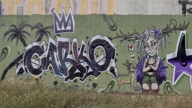 Graff : CROK (à gauche) / Lule (à droite) - 05/2019Photo : Stéphane - 08/2020