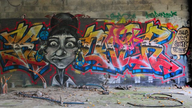 Graff : CROK / Lule (personnage) - date inconnuePhoto : Stéphane - 09/2020