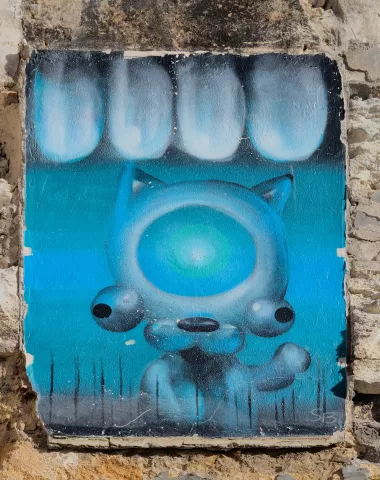 Graf : réalisé par Charles Foussard dans la rue des Terres de Borde à Bordeaux (date non précisé)Photo : Stéphane - 01/2021
